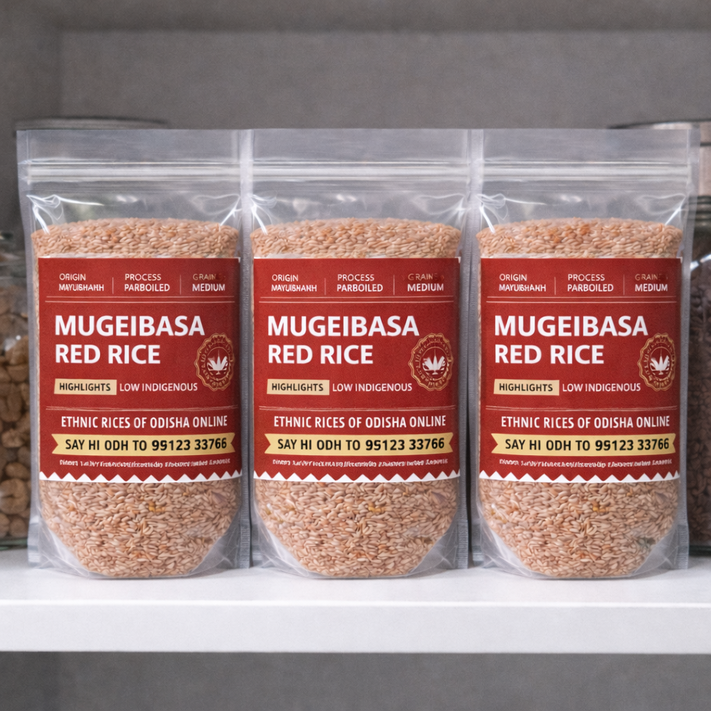 Mugei Basa Red Rice | Parboiled Medium Long Grain | Balasore, Odisha
