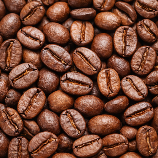 Close-up of roasted coffee beans