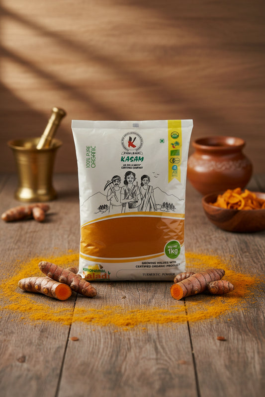 KASAM Kandhamal Haladi (GI Tagged) Turmeric Powder - High Curcumin Organic Haldi