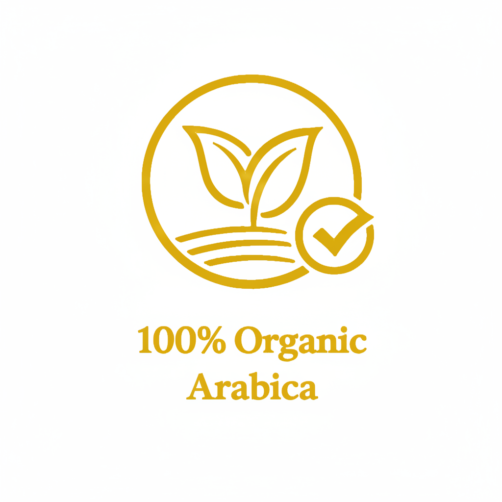 100% Organic Arabica Icon