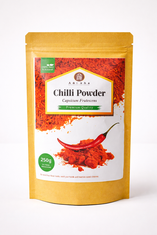 Pack of Adisha Chilli Powder on a white background