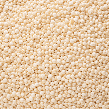 Close-up of beige pearls