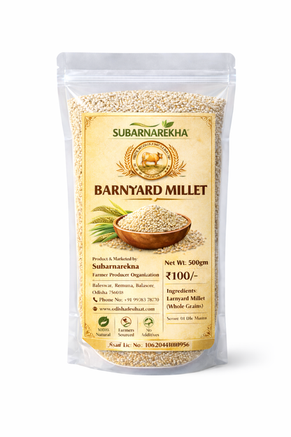 Package of Subarnarekha Barnyard Millet on a white background