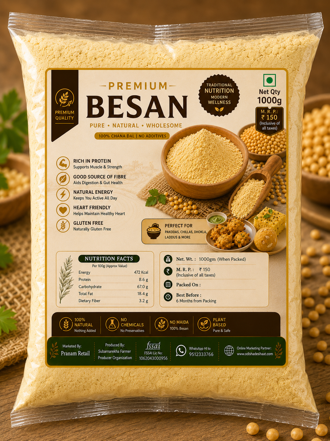 Besan atta hero image