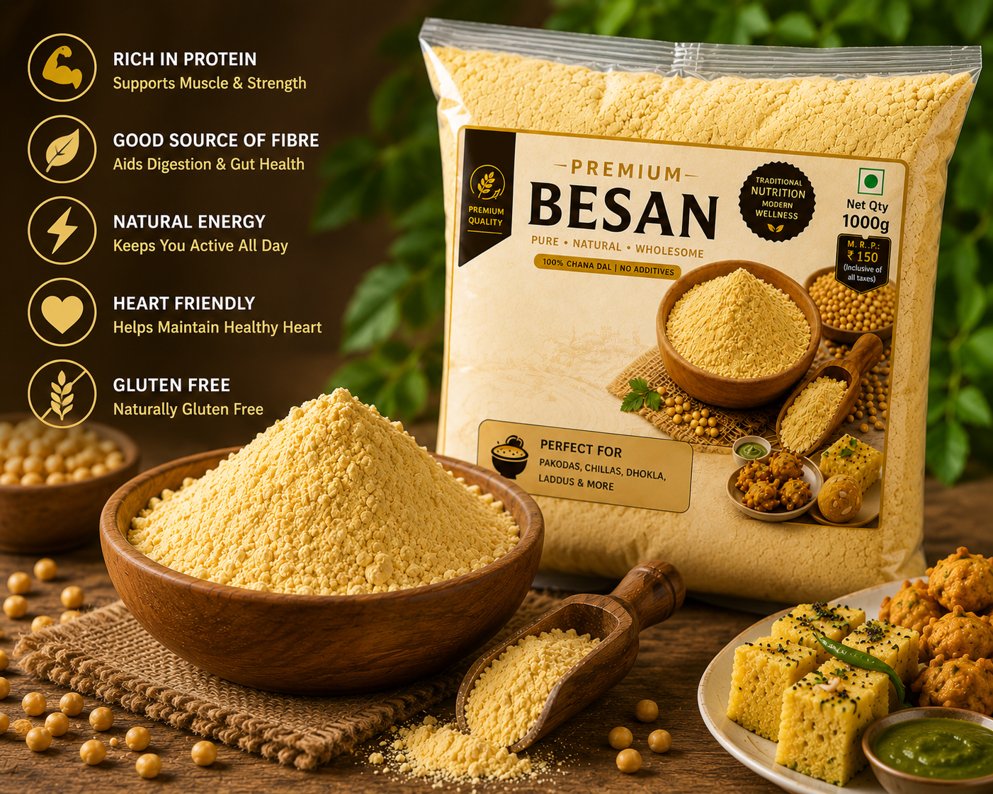 besan atta nutrition facts