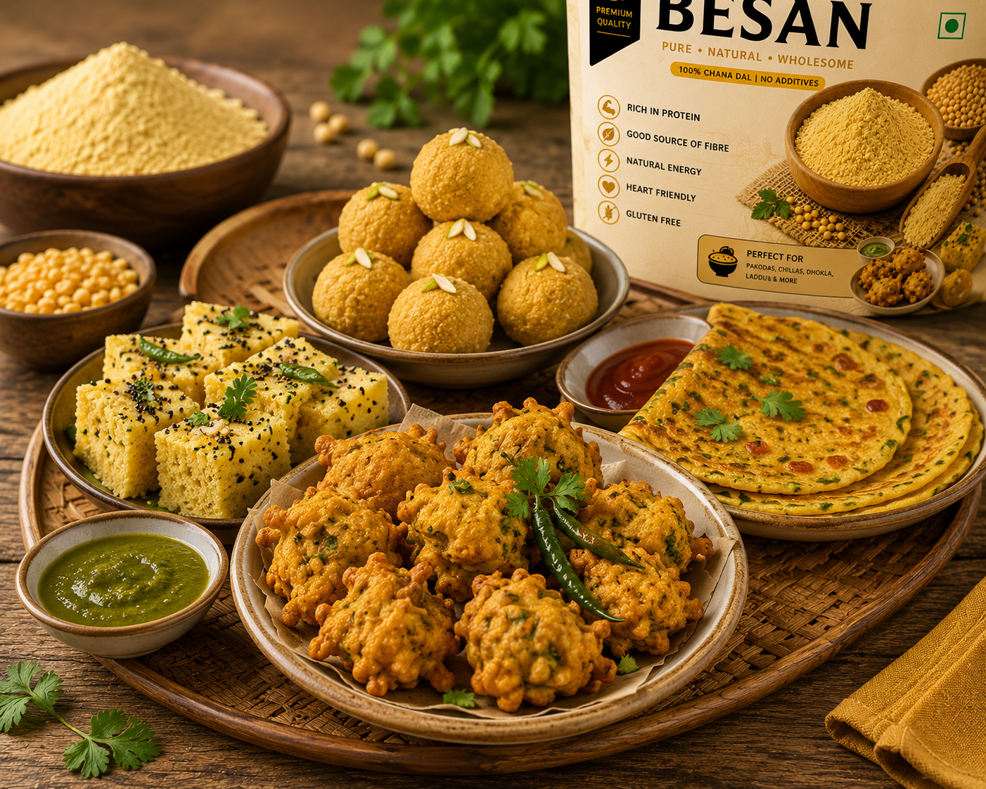 besan atta in kitchen use