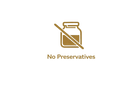 Logo with a jar icon and 'No Preservatives' text on a white background