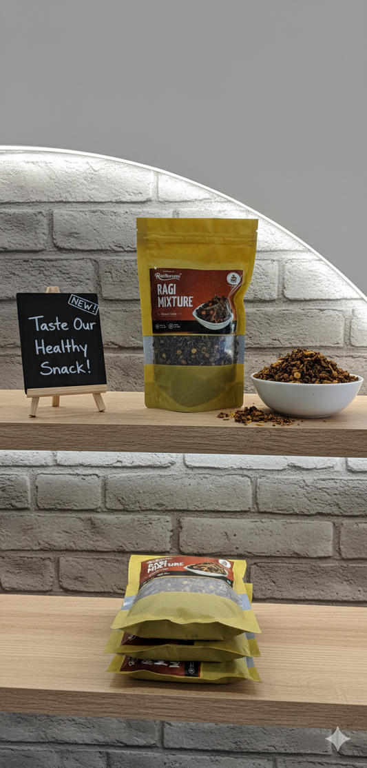 Radharani Ragi Mixture – Crunchy & Healthy Millet Snack (High Calcium & Iron)