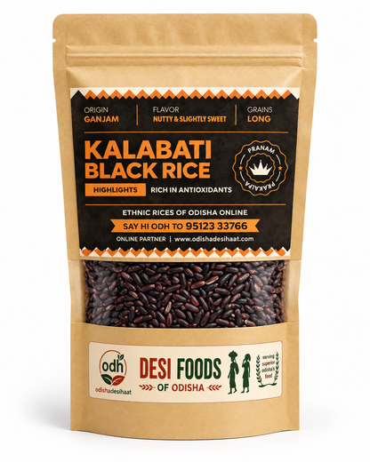 Kalabati Black Rice – Long Grain Heritage Rice from Ganjam, Odisha