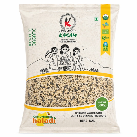Kandhamal Haladi organic Biri Dal package on a white background