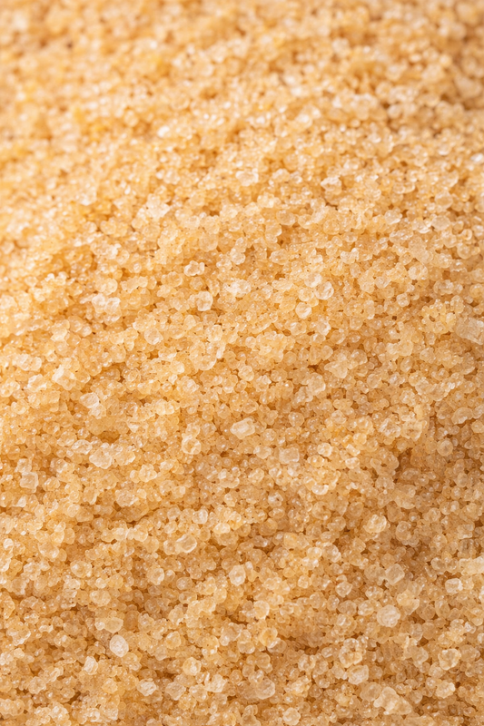 Close-up of brown sugar crystals