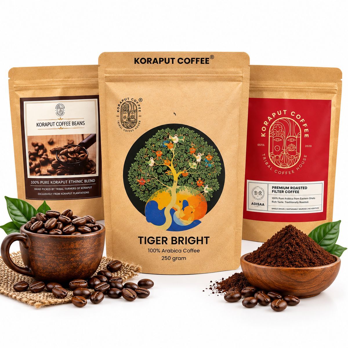 Premium Roasted Filter Koraput Coffee Powder, from Odisha