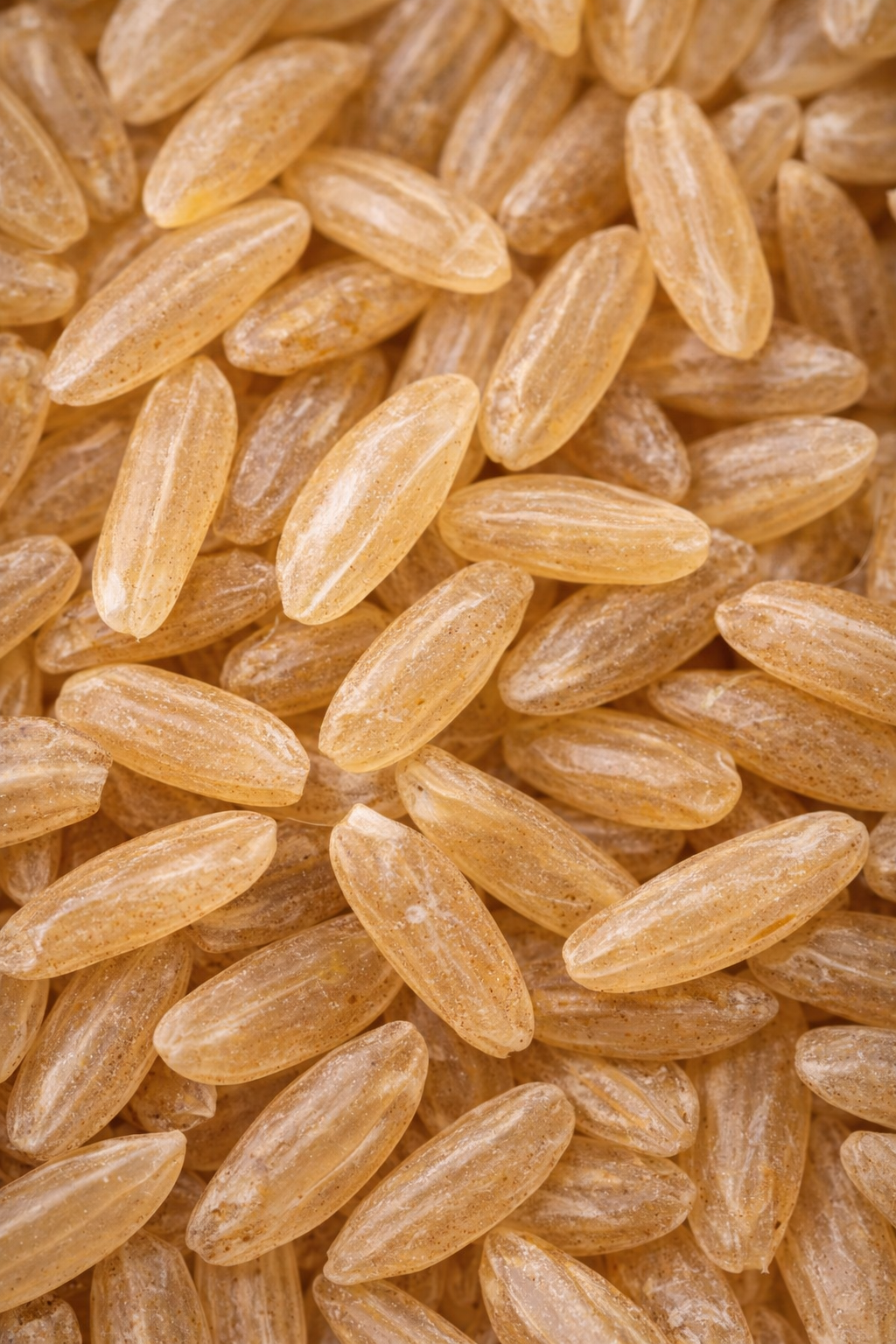 Close-up of brown rice grains