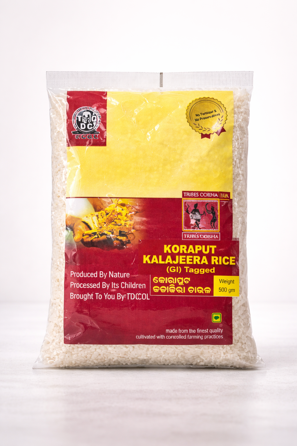 Koraput Kalajeera rice package on a white background