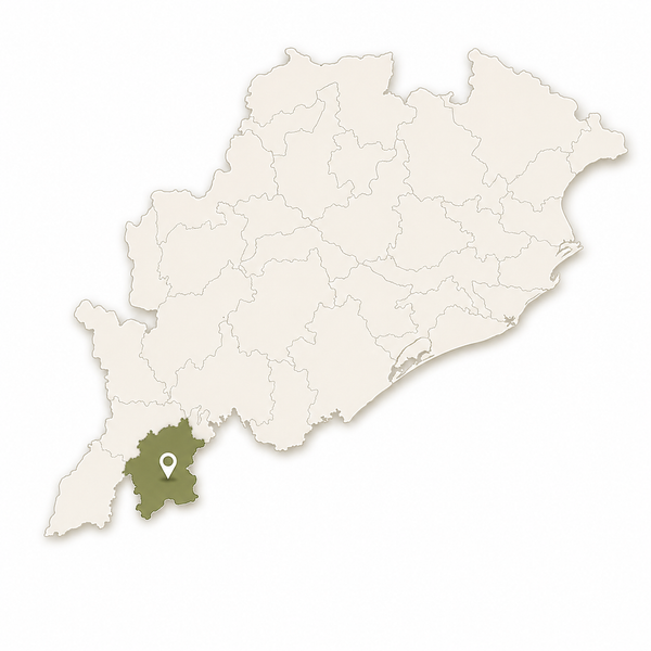 Map highlighting a specific region in Catalonia with a green marker.