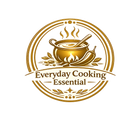 Logo for 'Everyday Cooking Essential' with a pot, spoon, and chili pepper on a white background.