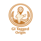 Logo with 'GI Tagged Origin' text and a map of India, surrounded by a circular design.