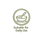 Logo with a bowl and spoon icon and text 'Suitable for Daily Use' on a white background