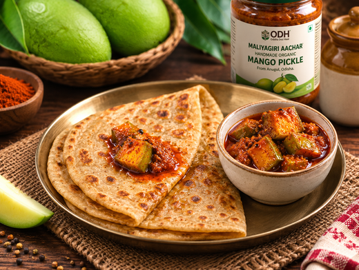 Paratha with Maliyagiri Aachar