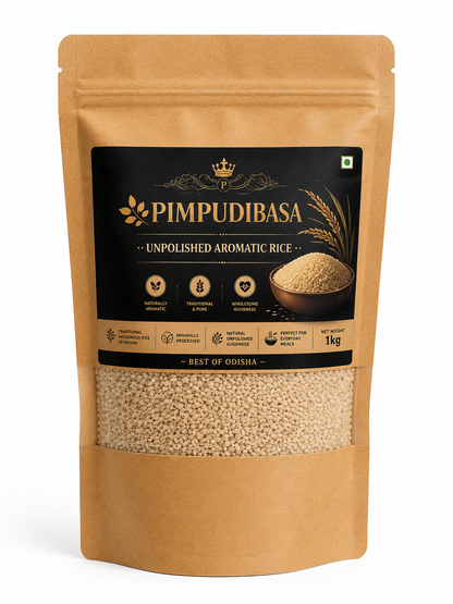 Pimpudibasa Rice – Unpolished Aromatic Rice from Odisha