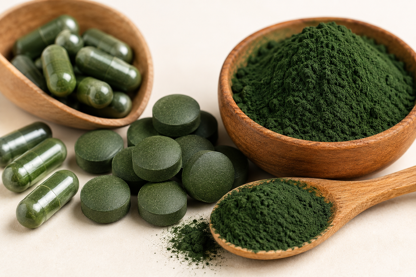 Natural Spirulina Powder, Capsules and Tablet from Odisha Super Foods