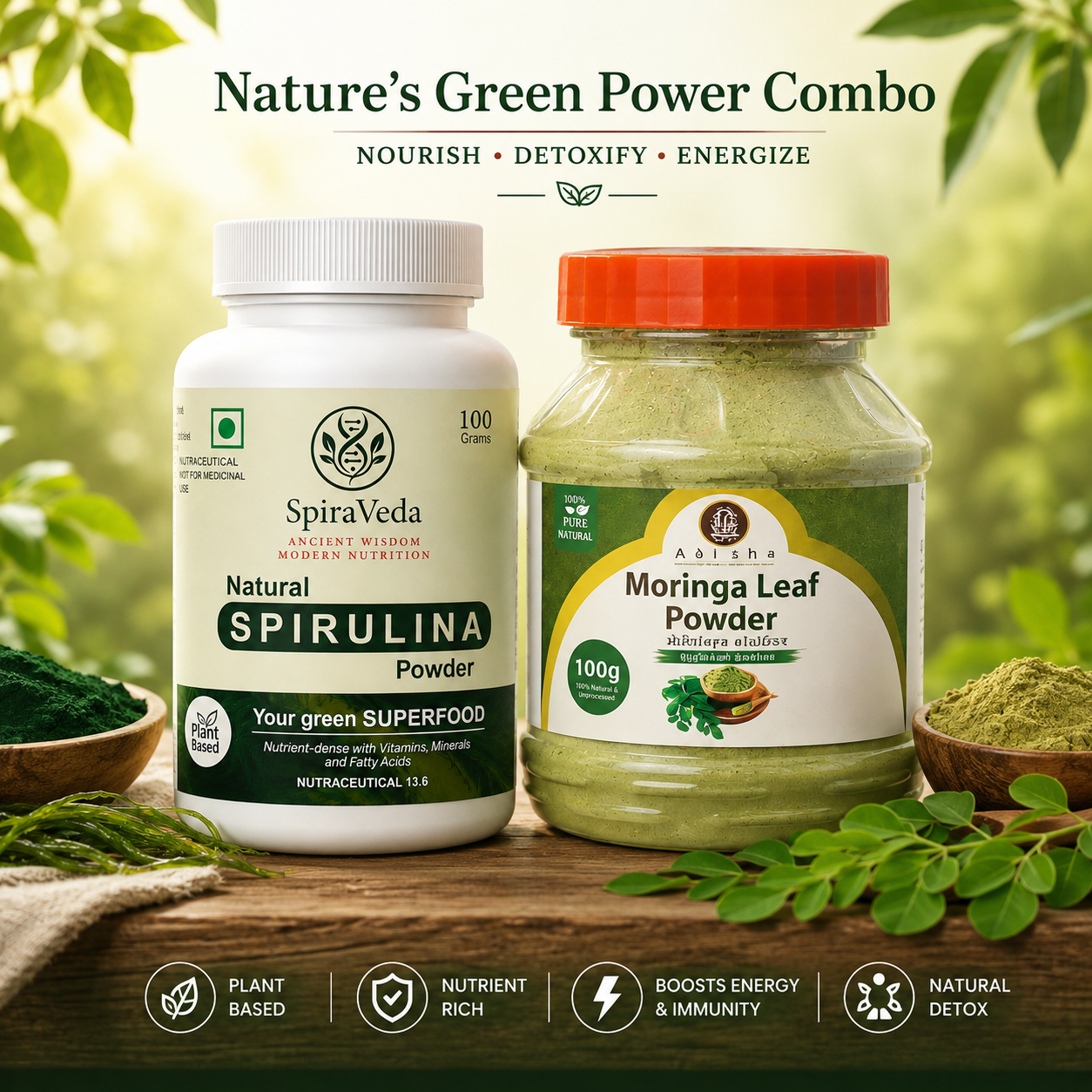 Natural Spirulina Powder, Capsules and Tablet from Odisha Super Foods