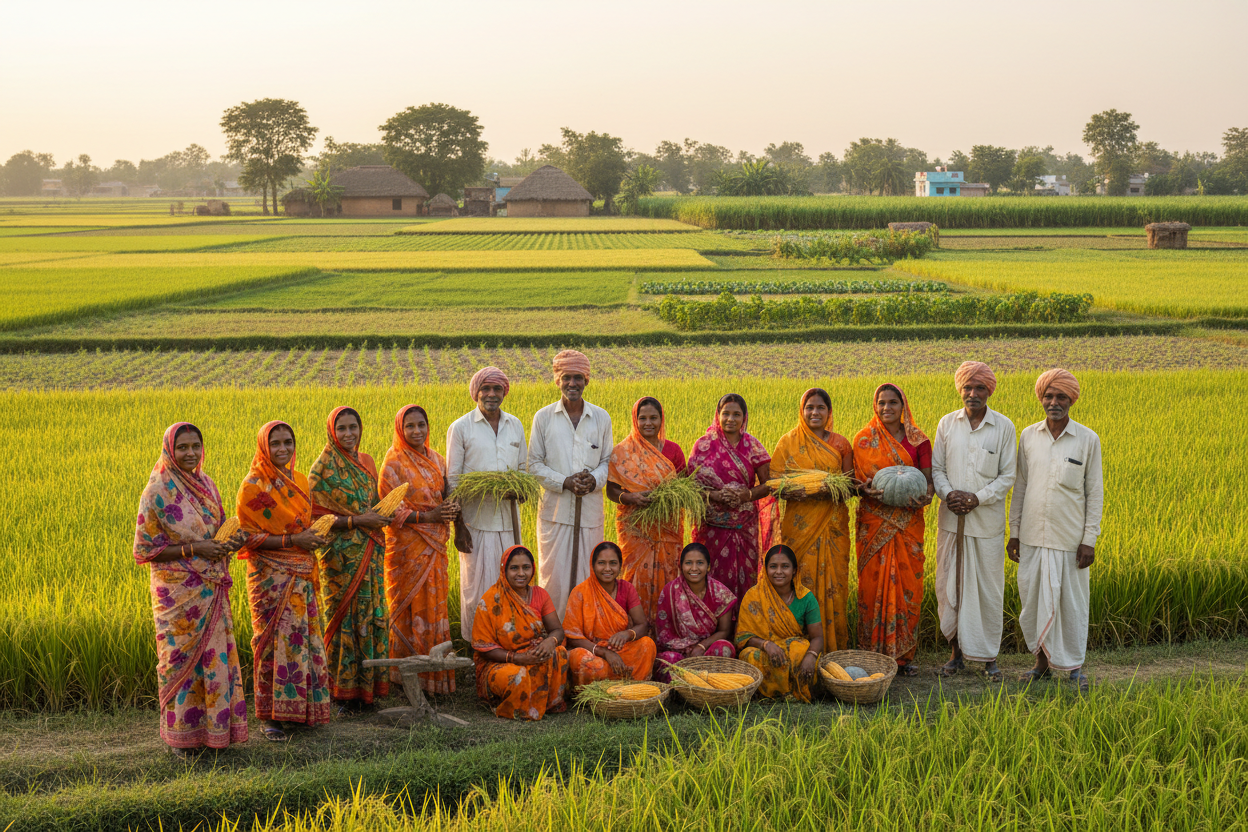 A picture of farmers from Subarnarekha FPCL.