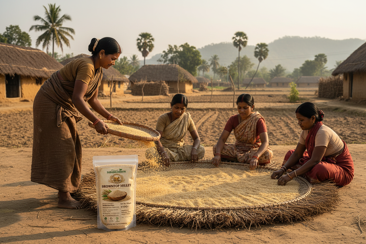 Browntop Millet Traditional Processing