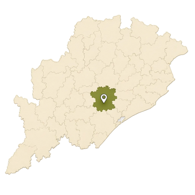 Map of Belgium with a green marker indicating a location