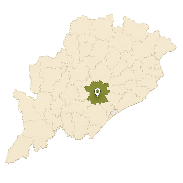 Map of Belgium with a green marker indicating a location