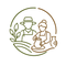 Illustration of a farmer and potter working together, symbolizing collaboration between agriculture and craftsmanship.