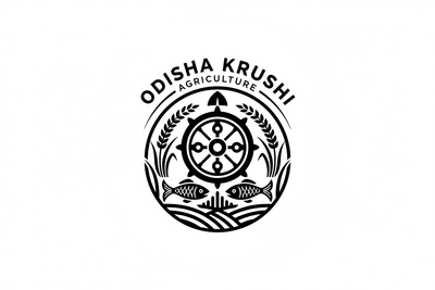 generate  logo  for odisha agriculture cmpany random black and white