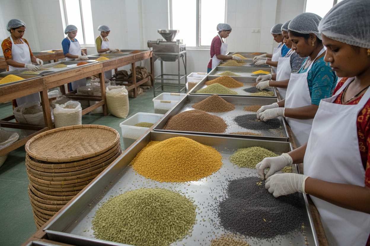 KASAM Spice Cleaning and Sorting Process 