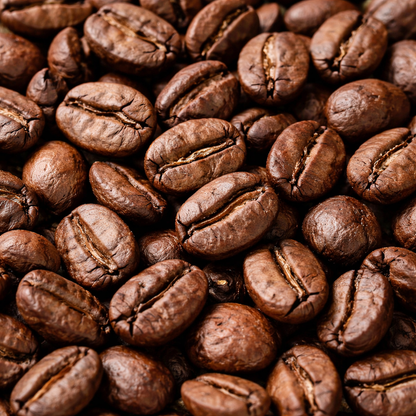 Close-up of roasted coffee beans