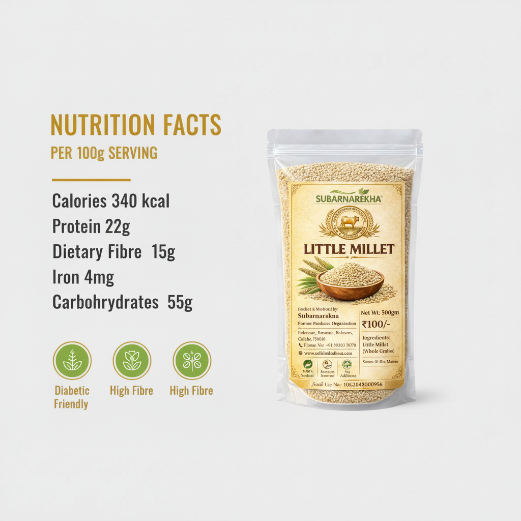 Little Millet Nutrition Facts Infographic