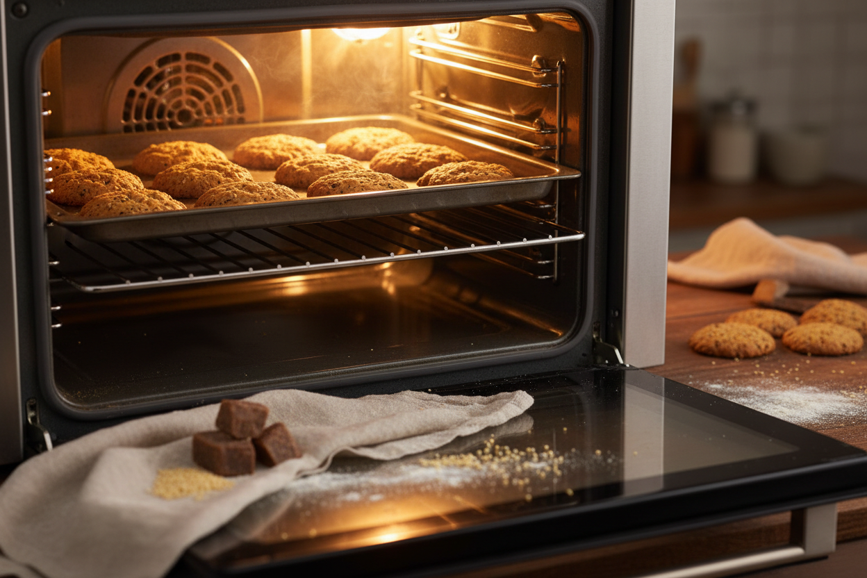 Multi-Millet Jaggery Cookies in Oven