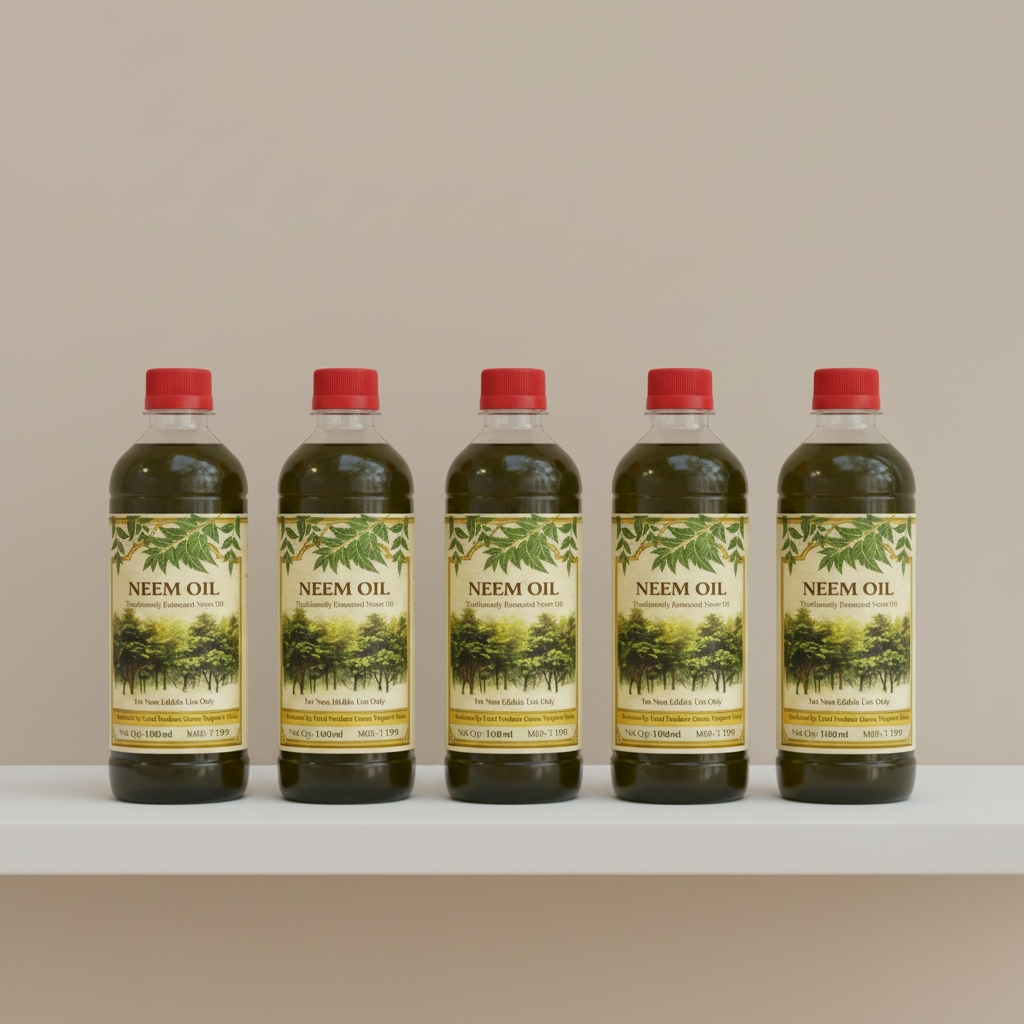 Neem Oil Bottles Shelf - Branded