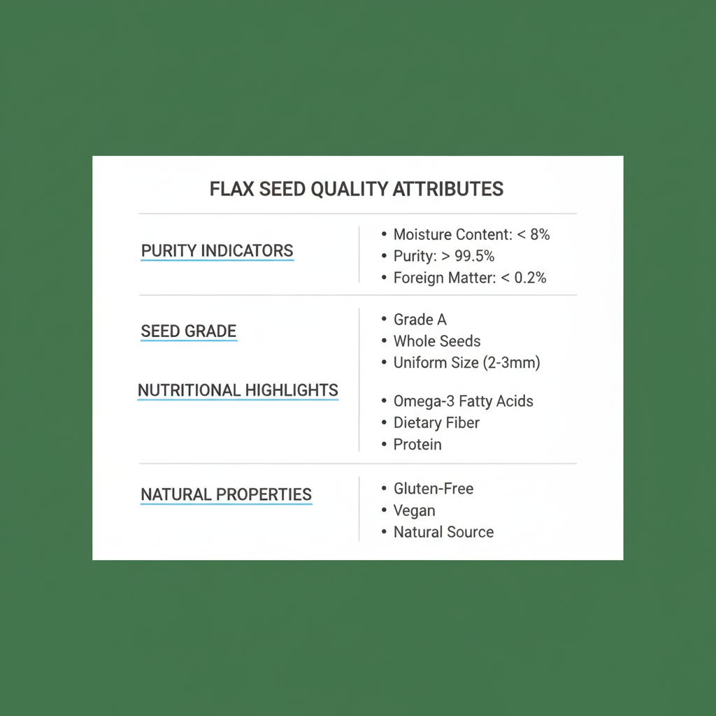 Flax Seeds Quality Panel