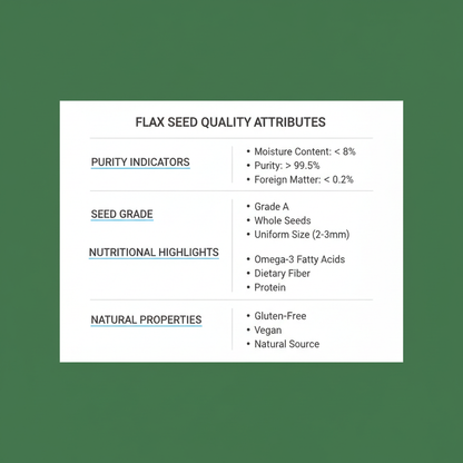 Flax Seeds Quality Panel
