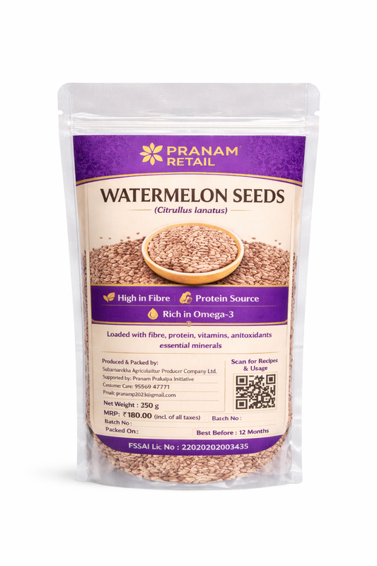Pack of Pranam Retail watermelon seeds on a white background