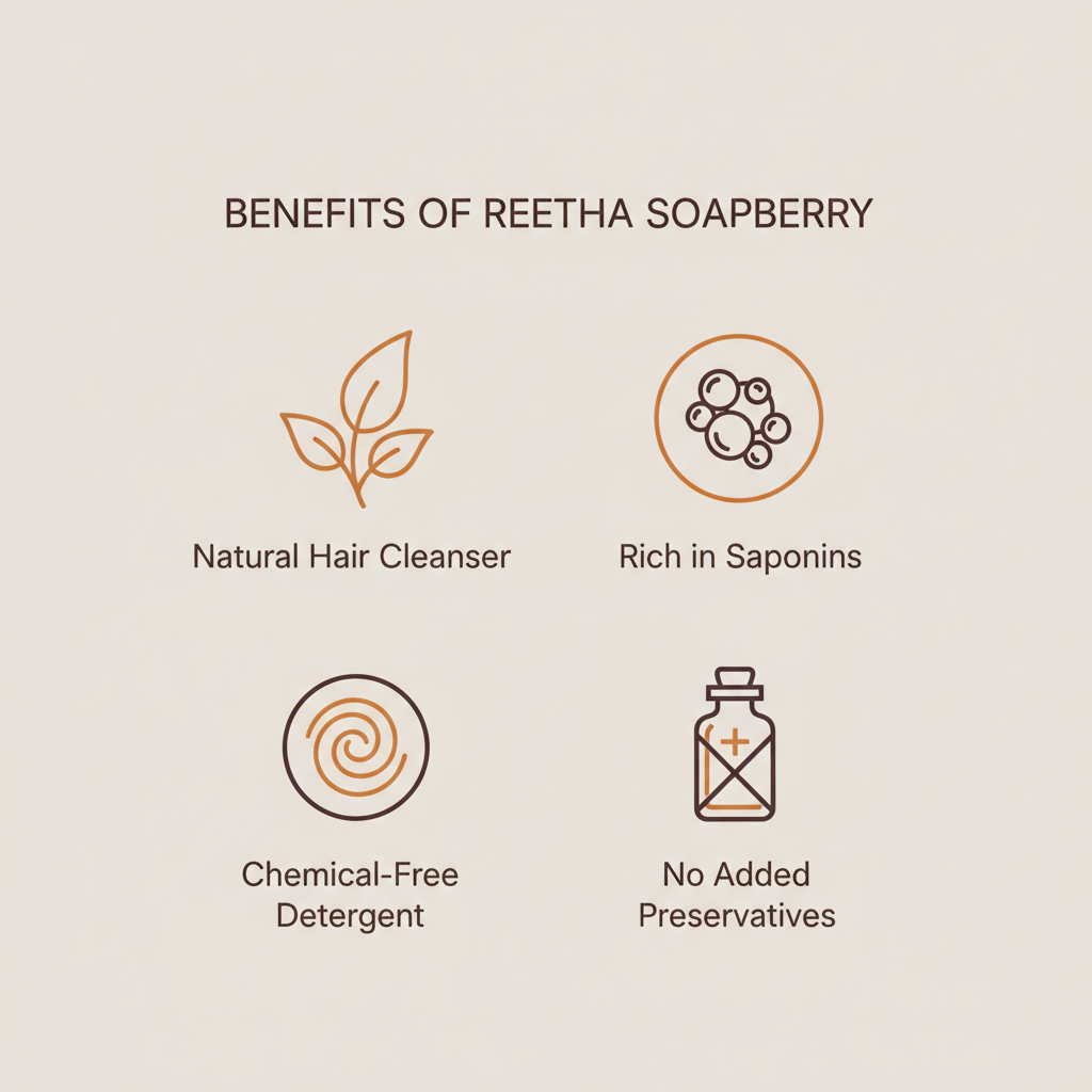 Reetha Benefits Infographic