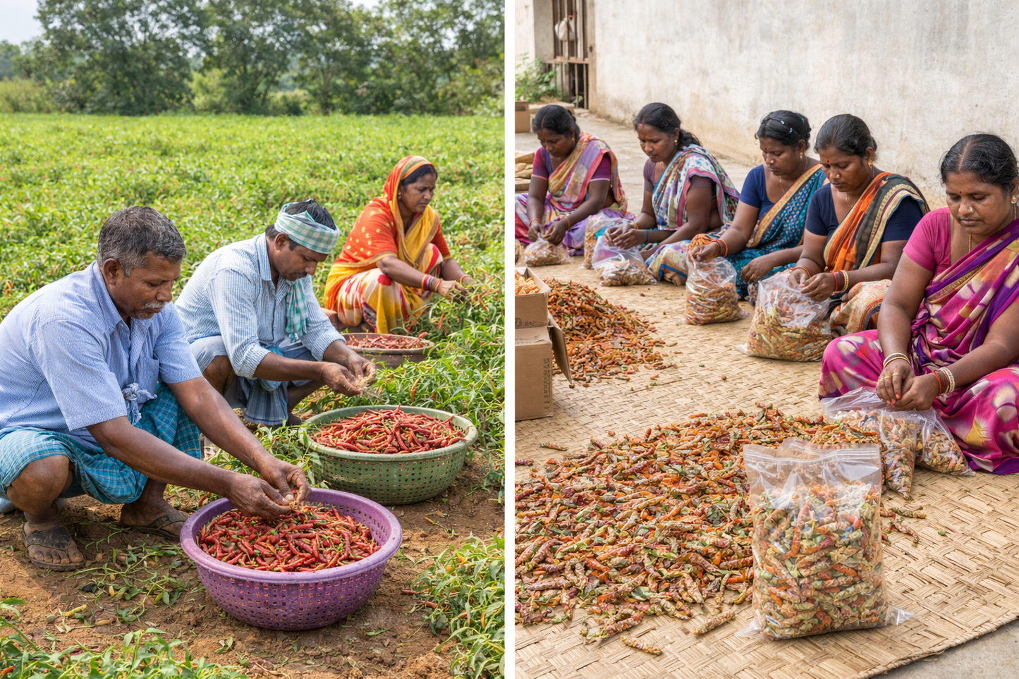 સૂકું ખારું મરચું - ગંજમ, ઓડિશા