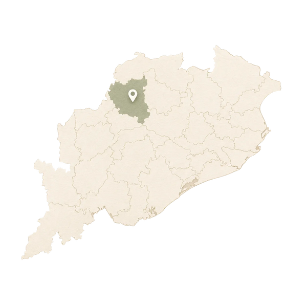 Map of Catalonia with a green marker indicating a location