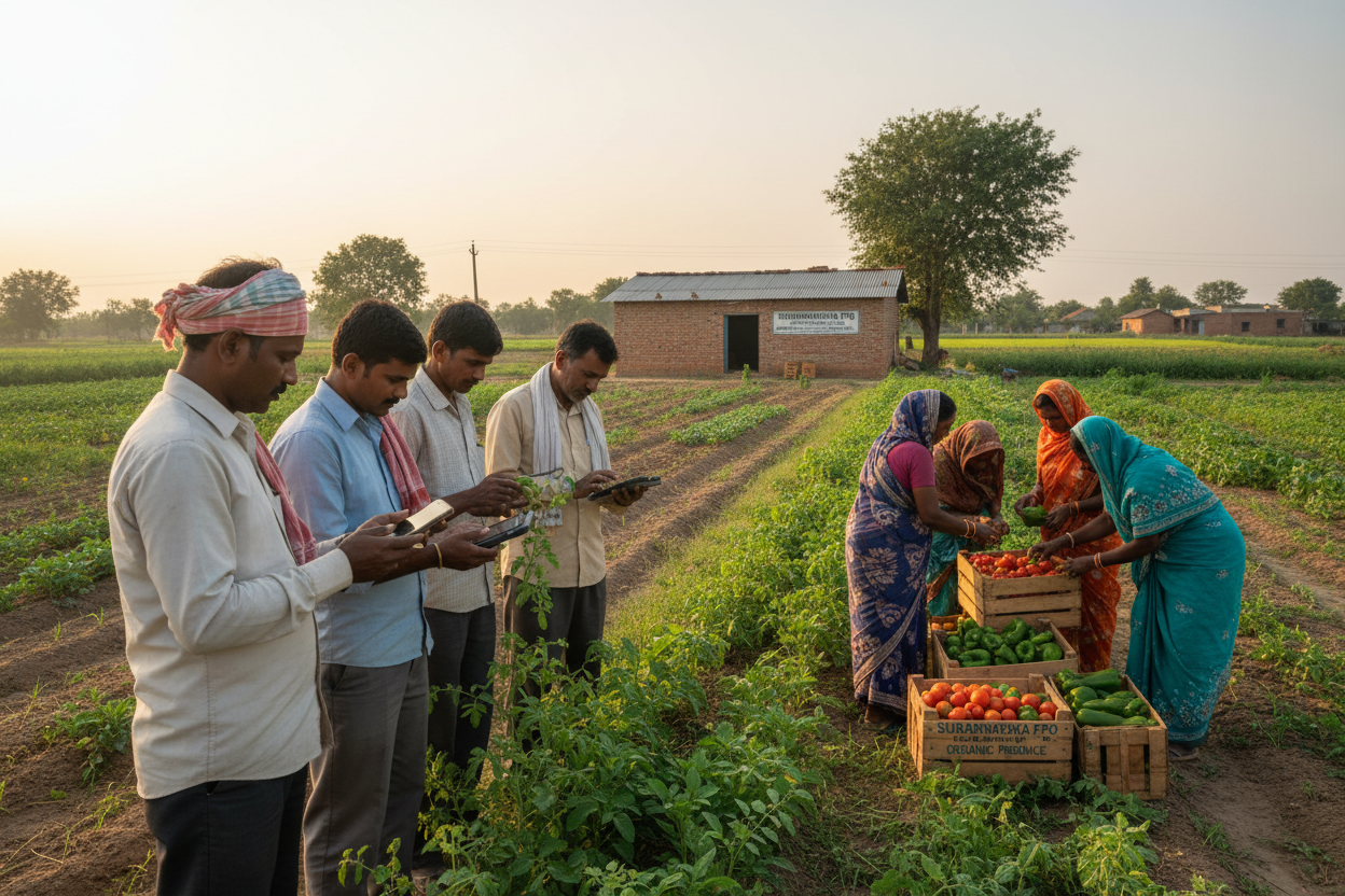 Subarnarekha FPO was established with a mission to bring farmers together under a unified platform for better income, stronger bargaining power, and improved agricultural development. By adopting scientific cultivation methods, collective marketing, and modern processing techniques, the FPO has enabled farmers to grow high-quality produce while maintaining traditional values of purity and sustainability.

image real world iamge