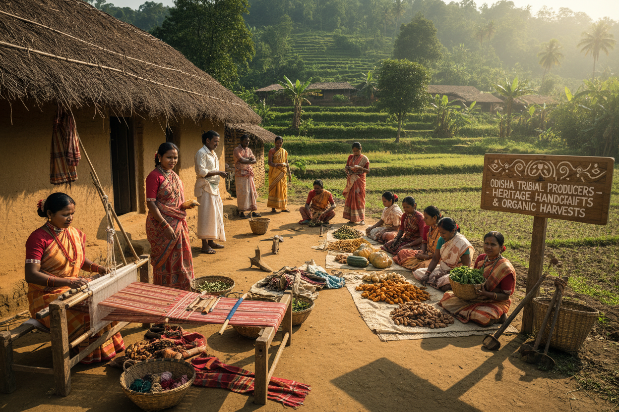 Tribal Producer Clusters of Odisha, generate an image for it